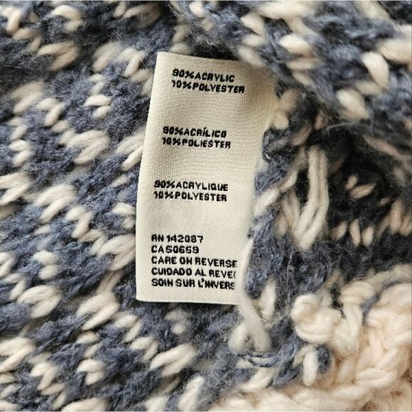 Simply Noelle Cozy Chunky Knit Two-tone Open Front Cardigan Sweater - Picture 7 of 11